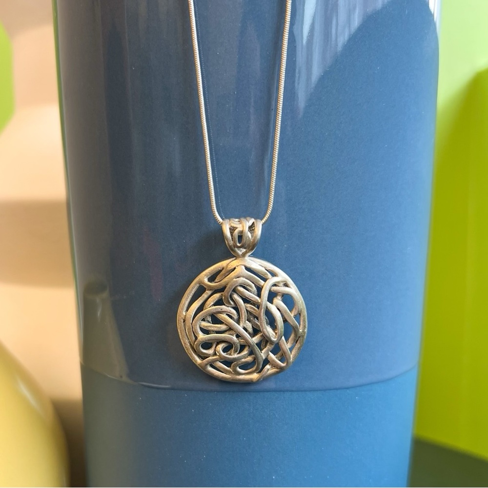 Silpada Vintage Sterling Silver Pendant with 23” Chain. Measurements in photos.